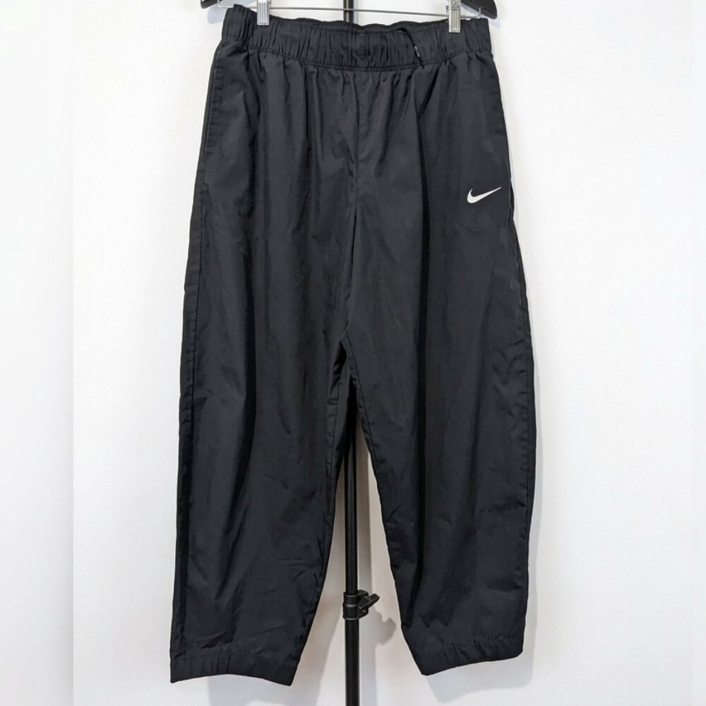 Nike Black Windbreaker Track Pants - Swoosh Logo - Men's Size L